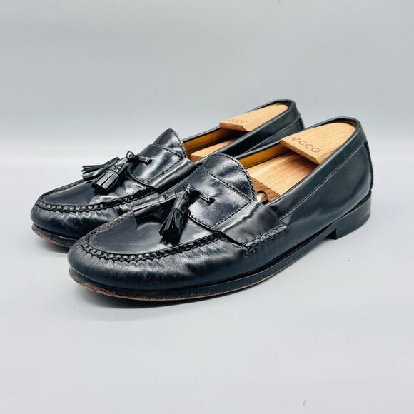 Cole Haan Shoes Mens 10.5 Black Leather Tassel Loafers Moc Toe Dress Casual main image 7
